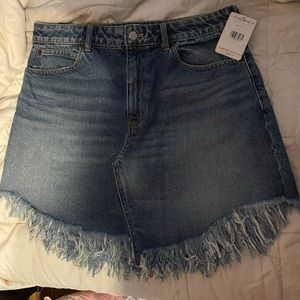 Jean free people skirt